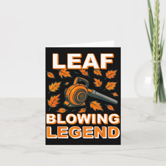 Leaf Blower Shirt Men Funny Lawn Care Leaf Blowing Kaart (Voorkant)