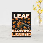 Leaf Blower Shirt Men Funny Lawn Care Leaf Blowing Kaart (Gele Bloem)