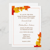 Leaf Border Fall Huwelijksuitnodigingen Kaart (Voorkant / Achterkant)