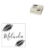 Leaf Branch - Personaliseren Rubberstempel (Gestempeld)