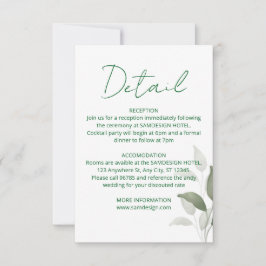 Leaf bruiloft DETAIL RSVP Kaartje