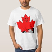 Leaf Canadian Poster Meme T-shirt (Voorkant)