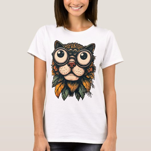 Leaf Cat T-shirt (Voorkant)