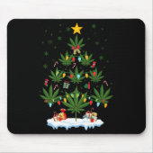 Leaf Christmas Tree Weed Stoner Xmas Premium  Muismat (Voorkant)