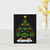 Leaf Christmas Tree Weed Stoner Xmas Premium Tri-b Kaart (Gele Bloem)