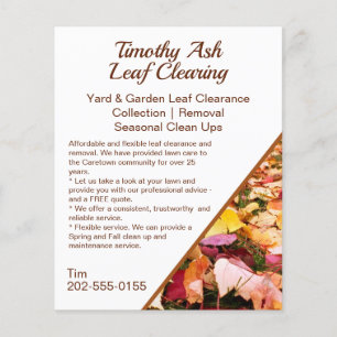 Leaf Clearing Clean Up Removal Promotie Flyer