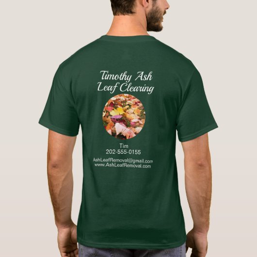Leaf Clearing Removal Business T-shirt (Achterkant)