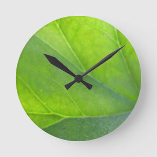 Leaf Clock Ronde Klok