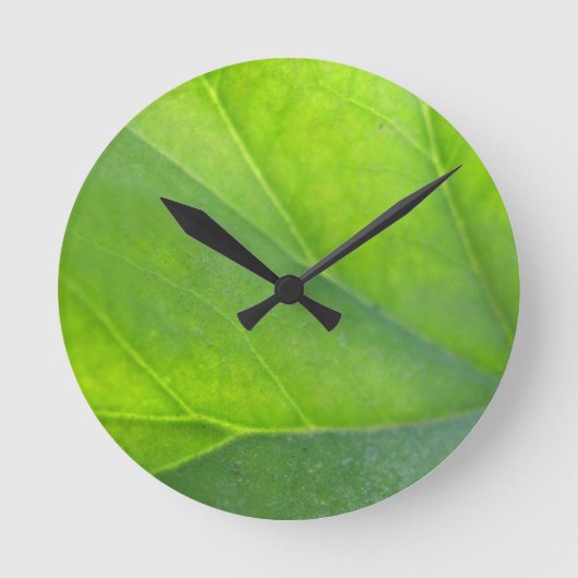Leaf Clock Ronde Klok (Voorkant)