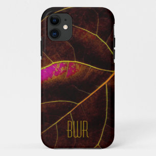 Leaf Closeup in Burgundy Case-Mate iPhone Case