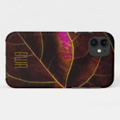 Leaf Closeup in Burgundy Case-Mate iPhone Case (Achterkant (horizontaal))