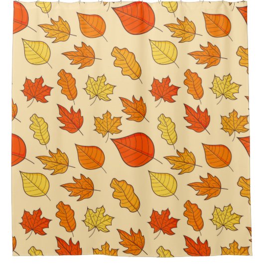 Leaf Concept Pattern. Leaf Herfst and Autumn Symbo Douchegordijn (Voorkant)