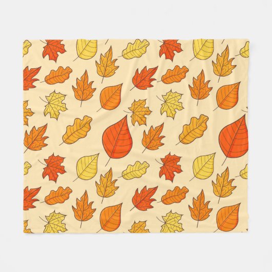 Leaf Concept Pattern. Leaf Herfst and Autumn Symbo Fleece Deken (Voorkant (Horizontaal))