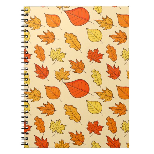 Leaf Concept Pattern. Leaf Herfst and Autumn Symbo Notitieboek (Voorkant)