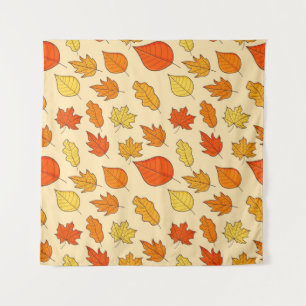 Leaf Concept Pattern. Leaf Herfst and Autumn Symbo Wandkleed