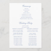 Leaf Crest Monogram Trouwprogramma Programmakaart (Achterkant)