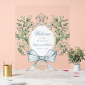 Leaf Crest w / Bow Bruiloft Welkom Acryl Bord (Huwelijk)
