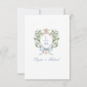 Leaf Crest w / Bow Details Behuizing Kaart (Achterkant)