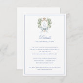 Leaf Crest w / Bow Details Behuizing Kaart (Voorkant / Achterkant)