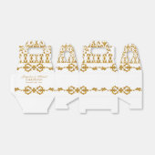 Leaf Damask Art Nouveau Glitter Reception Decor Bedankdoosjes (Uitgevouwen)