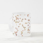 Leaf Design Frosted Glass Mok (Voorkant links)