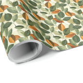 Leaf Design Gift Wrapping Paper met bladeren Herfs Cadeaupapier (Rol Hoek)