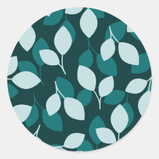 Leaf design print sticker