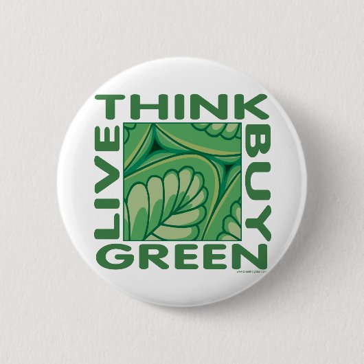 Leaf Design Ronde Button 5,7 Cm (Voorkant)