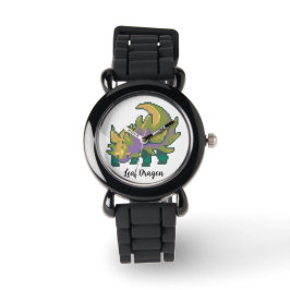 Leaf Dragon Pixel art Horloge