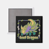 Leaf Dragon, pixel art Magneet (Voorkant / Achterkant)