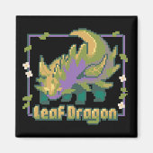 Leaf Dragon, pixel art Magneet (Voorkant)