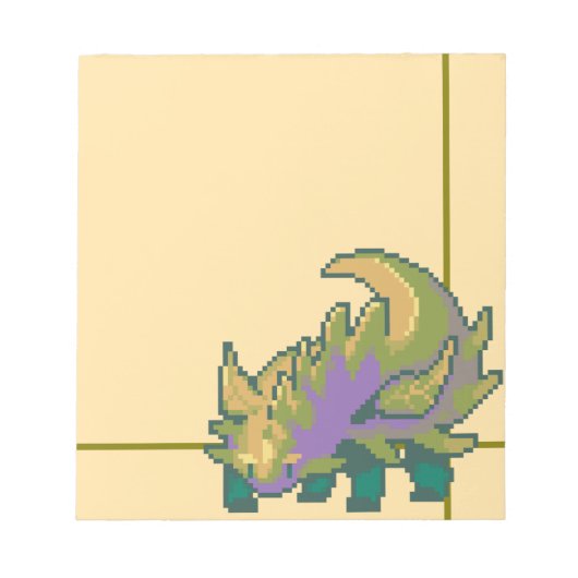 Leaf Dragon Pixel art Notitieblok (Voorkant)