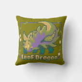 Leaf Dragon, Pixel Art, pixelart Kussen (Achterkant)