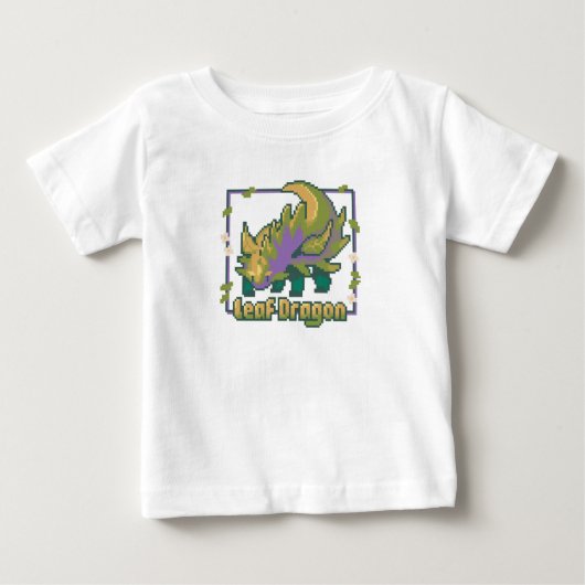 Leaf Dragon Pixel Art - Plant Draak tshirt (Voorkant)