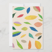 Leaf Drop Cream Party Invitation Kaart (Achterkant)