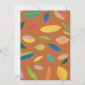 Leaf Drop Pumpkin Party Invitation Kaart (Achterkant)