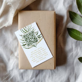 Leaf en QR Code insert Card voor bestellingen van Informatiekaartje