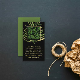 Leaf en QR Code insert voor bestellingen van klant Informatiekaartje