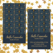 Leaf Feather Elegant Moderne Tegel Pattern Visitekaartje