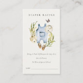 Leaf Foliage Boy Clothes Diaper Raffle Baby shower Informatiekaartje (Voorkant)