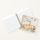 Leaf Foliage Hallo Herfst Pumpkin Floral Waterverf Notitieboek (Binnen)