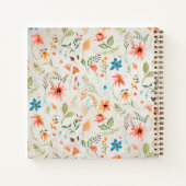 Leaf Foliage Hallo Herfst Pumpkin Floral Waterverf Notitieboek (Achterkant)