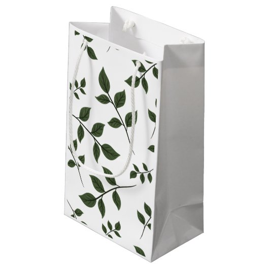 Leaf & Foliage Plant-thema geschenktas Klein Cadeauzakje (Achterkant Gekanteld)