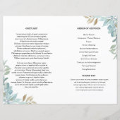 Leaf Funeral Program sjabloon (Achterkant)