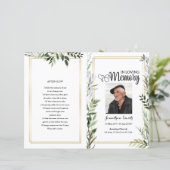 Leaf Funeral Program sjabloon (Staand voorkant)
