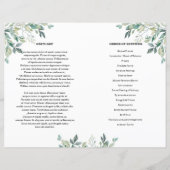 Leaf Funeral Program sjabloon (Achterkant)