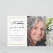 Leaf Funeral Program sjabloon (Staand voorkant)