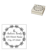 Leaf Garland  Family Address Stamp Rubberstempel (Gestempeld)