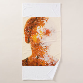 Leaf Girl 11 Badhanddoek