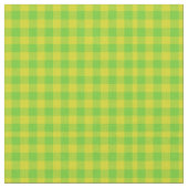 Leaf Green and Yellow Check Gingham Pattern Stof (Close Up)